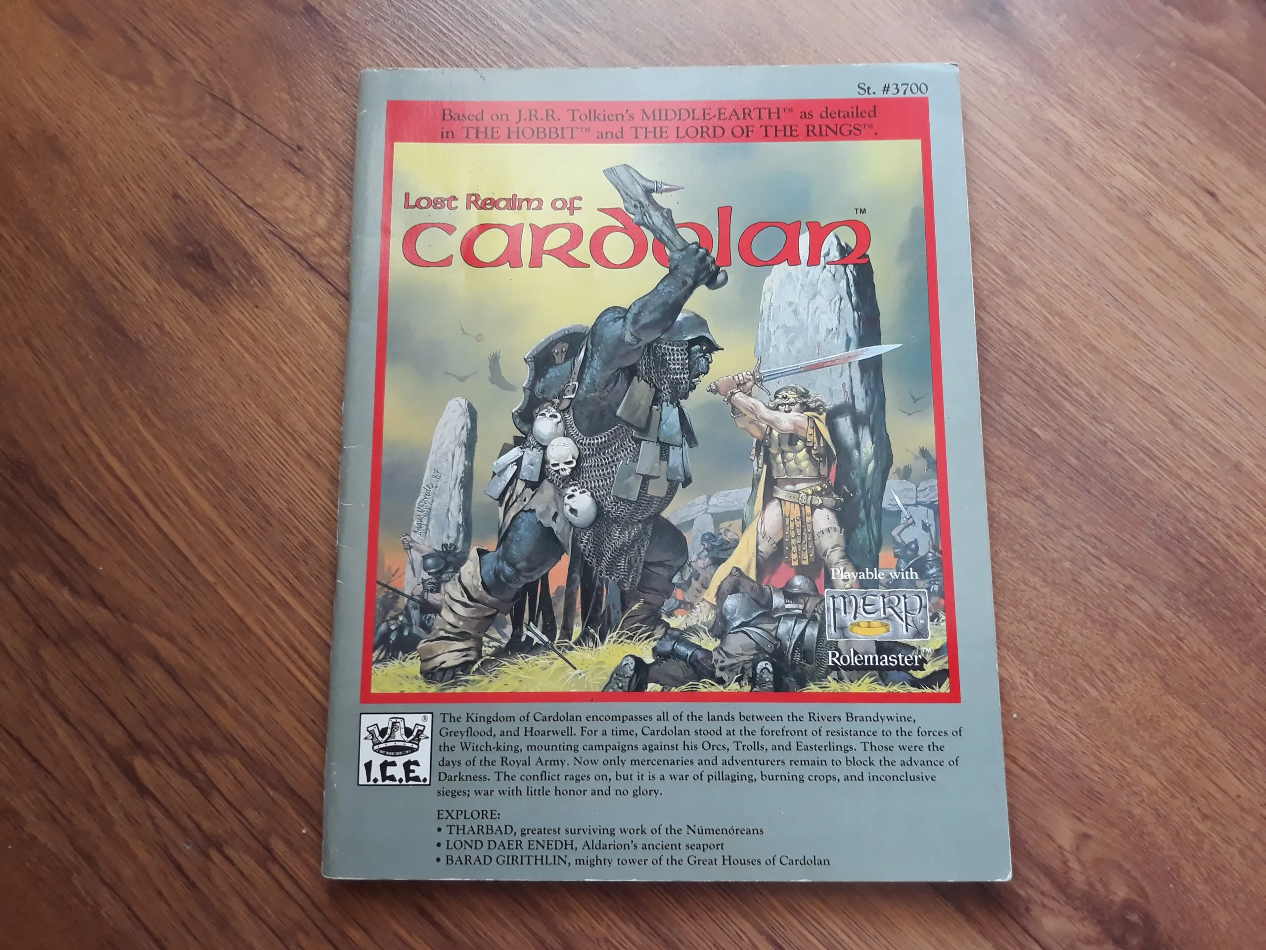 EN ICE MERP Lost Realm Cardolan 1987 Middle-Earth rpg supplement book libro módulo juego rol #3700