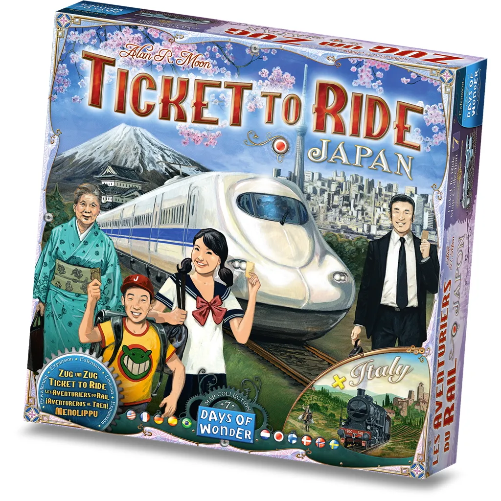 ES EN DE FR NUEVO Japón + Italia expansión Aventureros al Tren juego de mesa Days of Wonder Ticket to Ride
